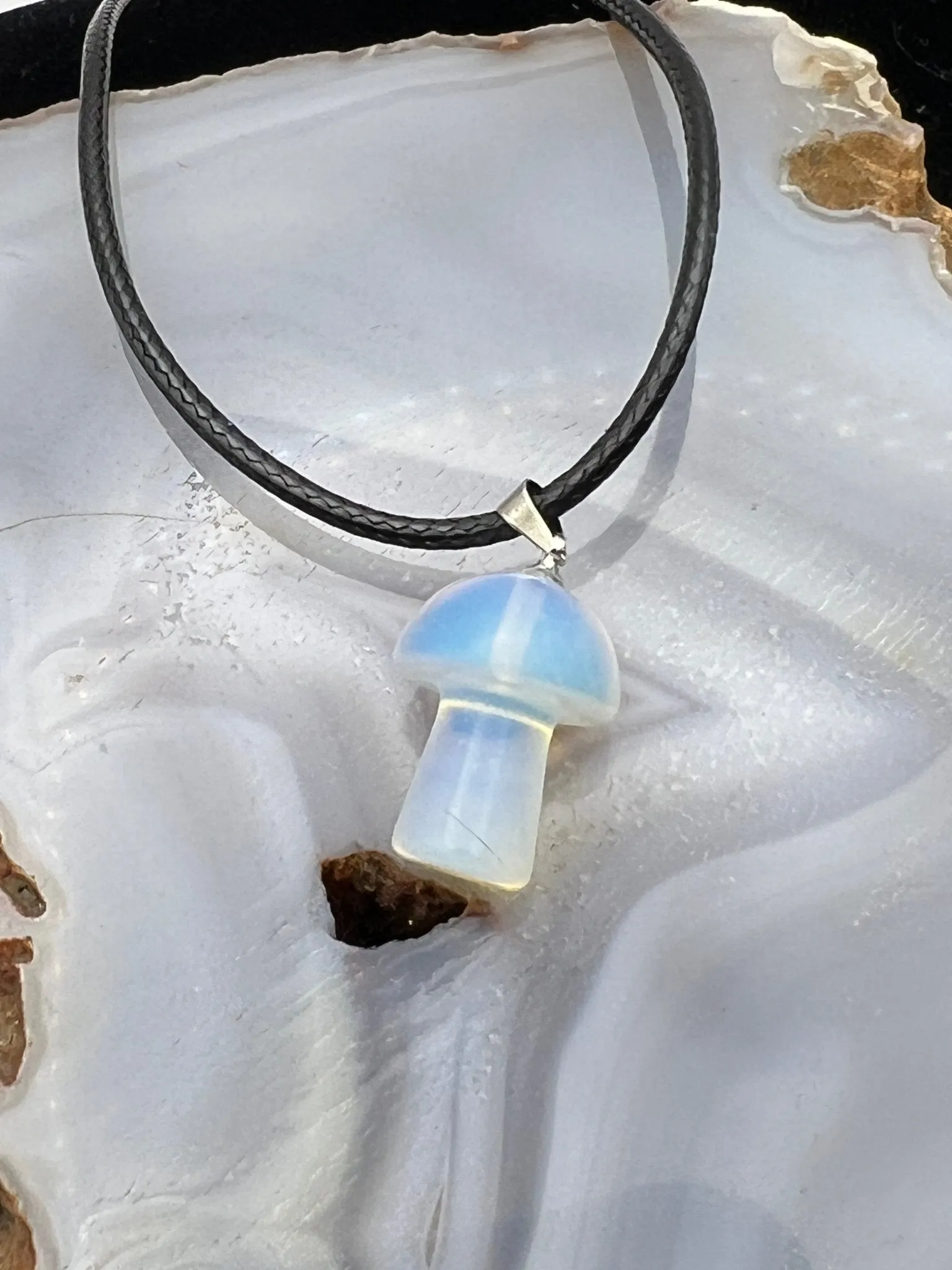 Gemstone Mushroom Pendant