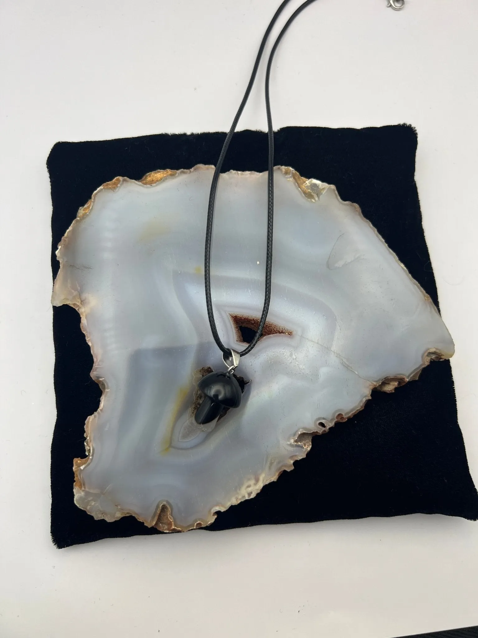 Gemstone Mushroom Pendant