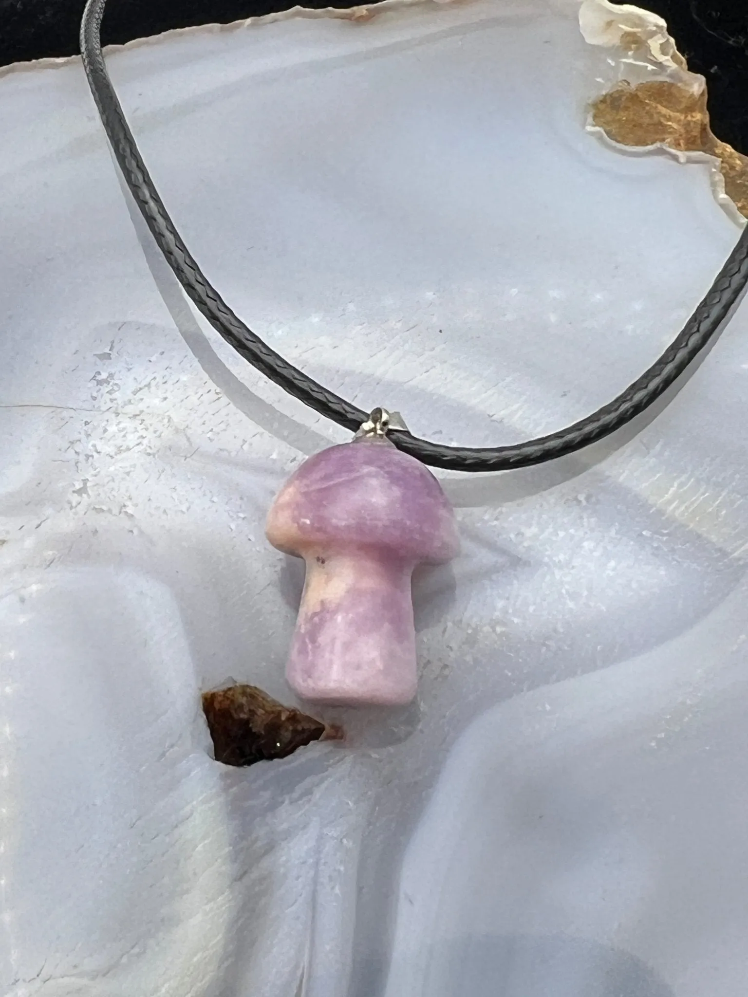 Gemstone Mushroom Pendant