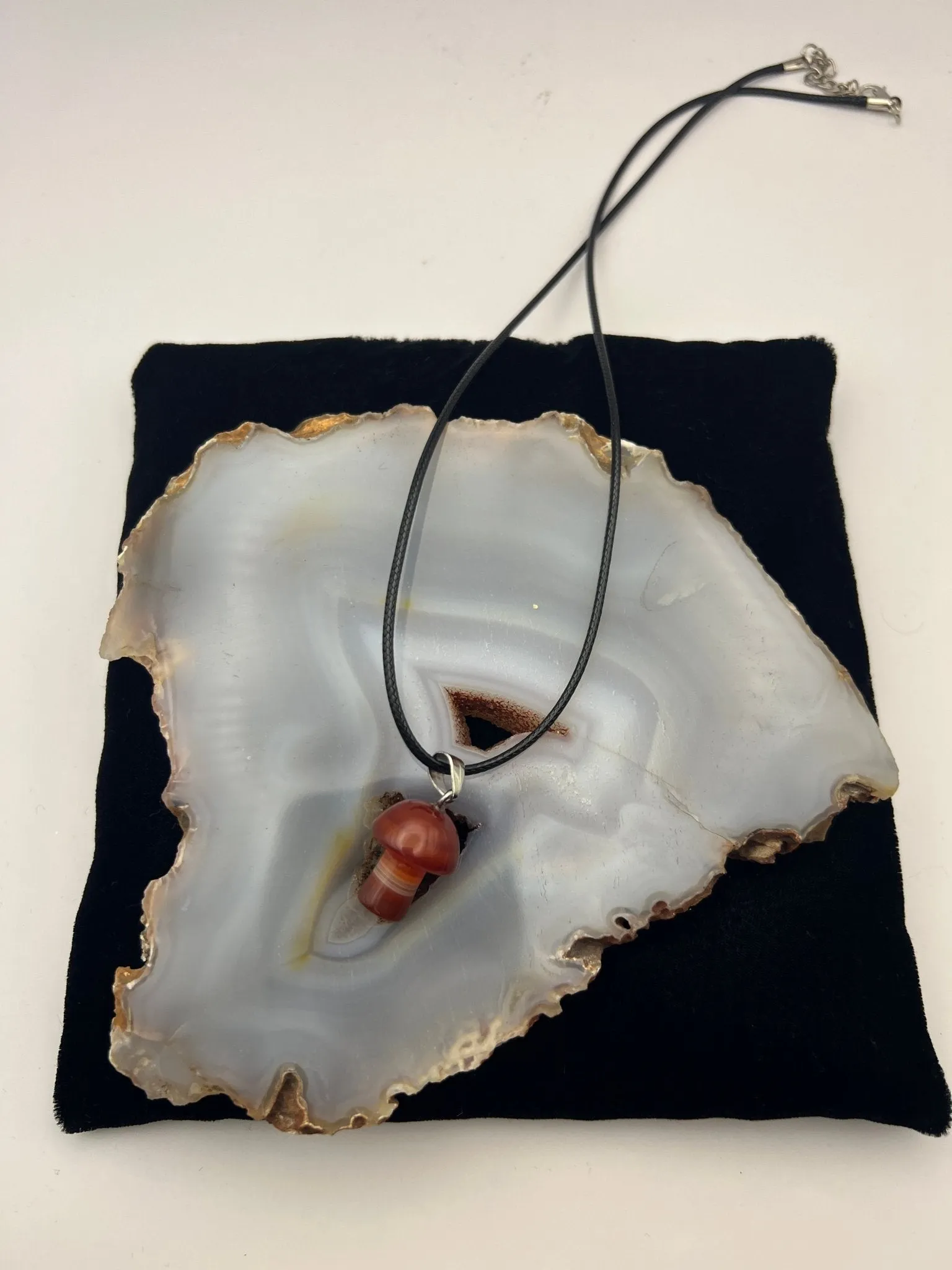 Gemstone Mushroom Pendant