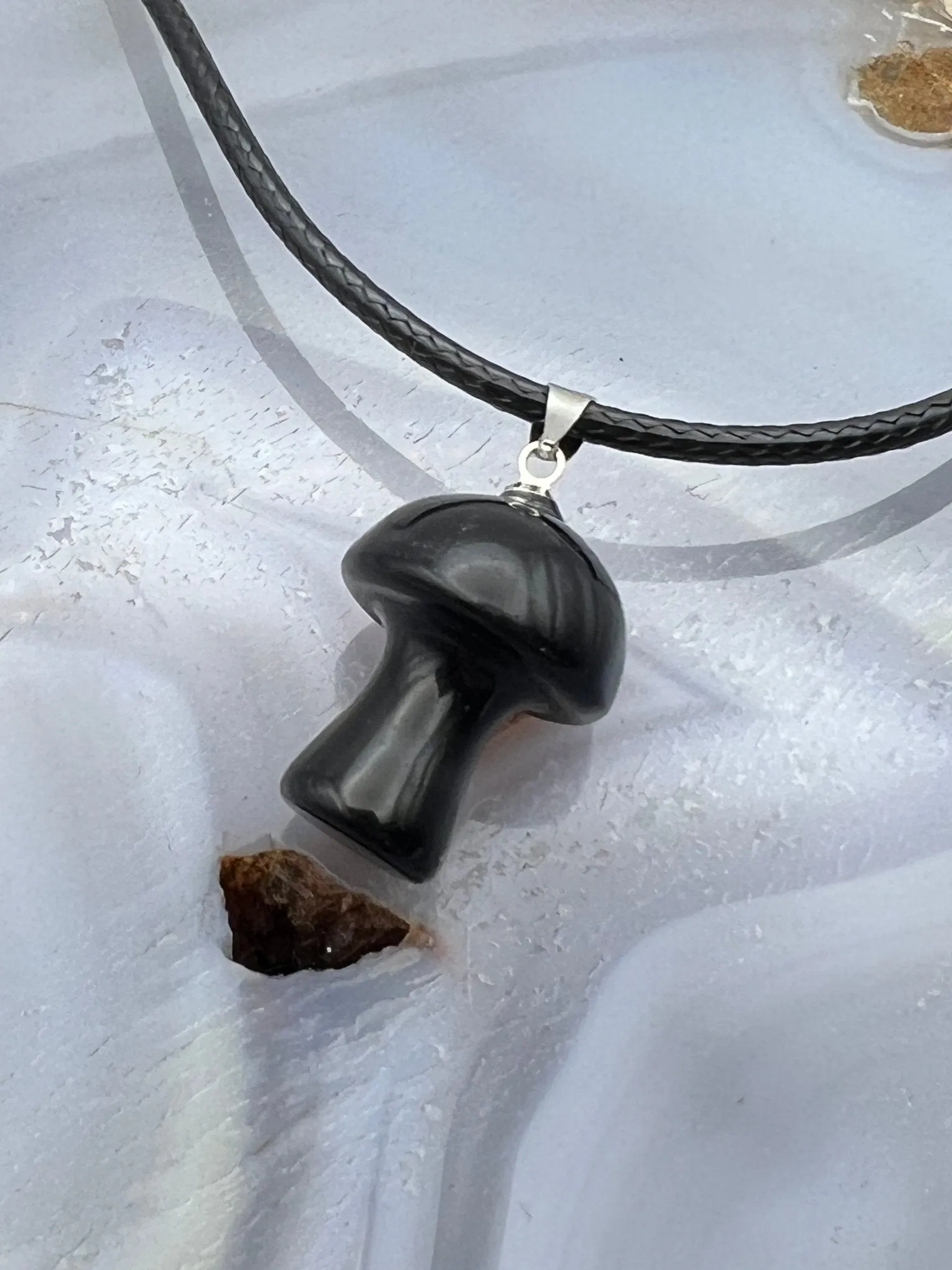 Gemstone Mushroom Pendant