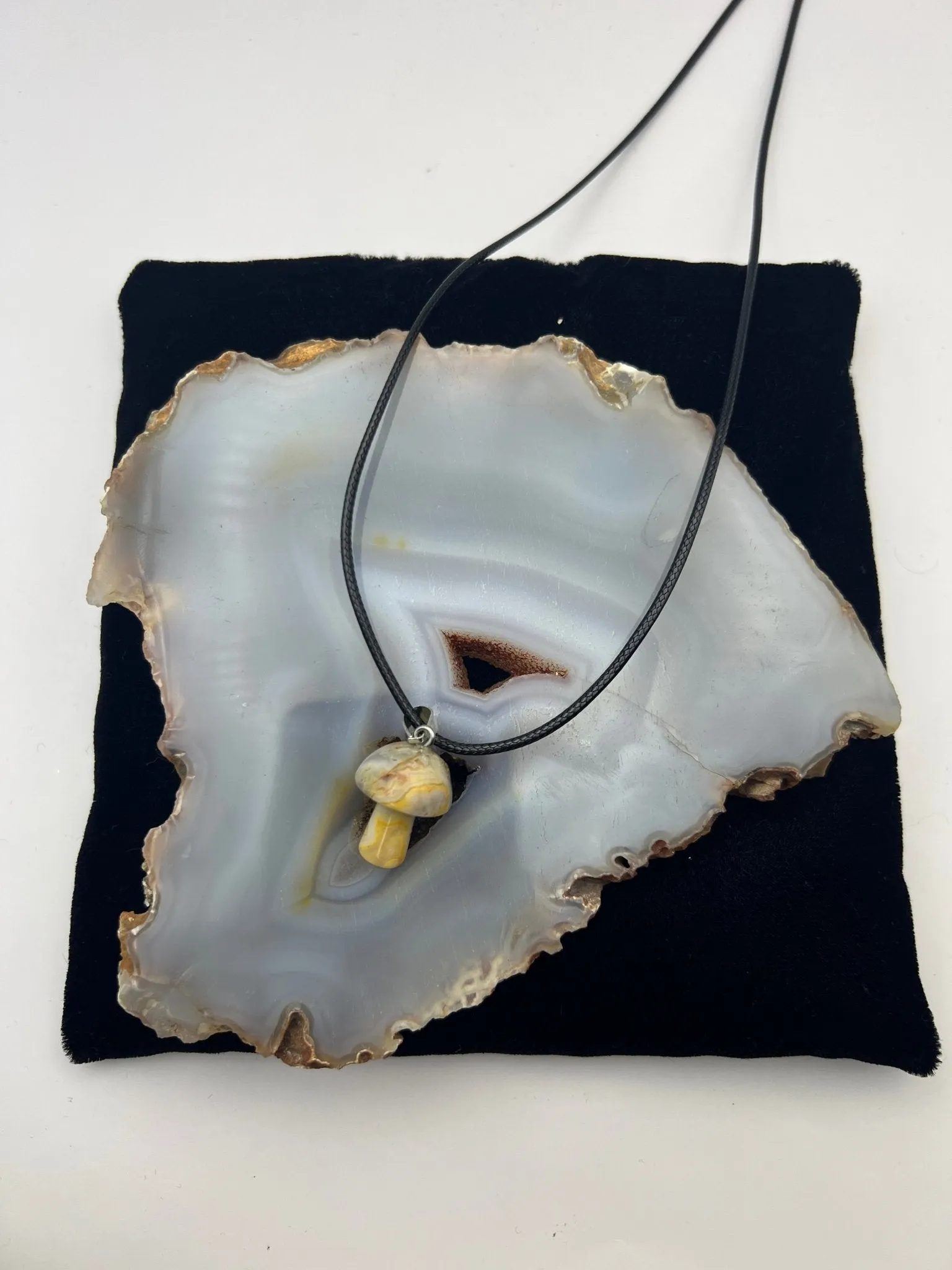 Gemstone Mushroom Pendant
