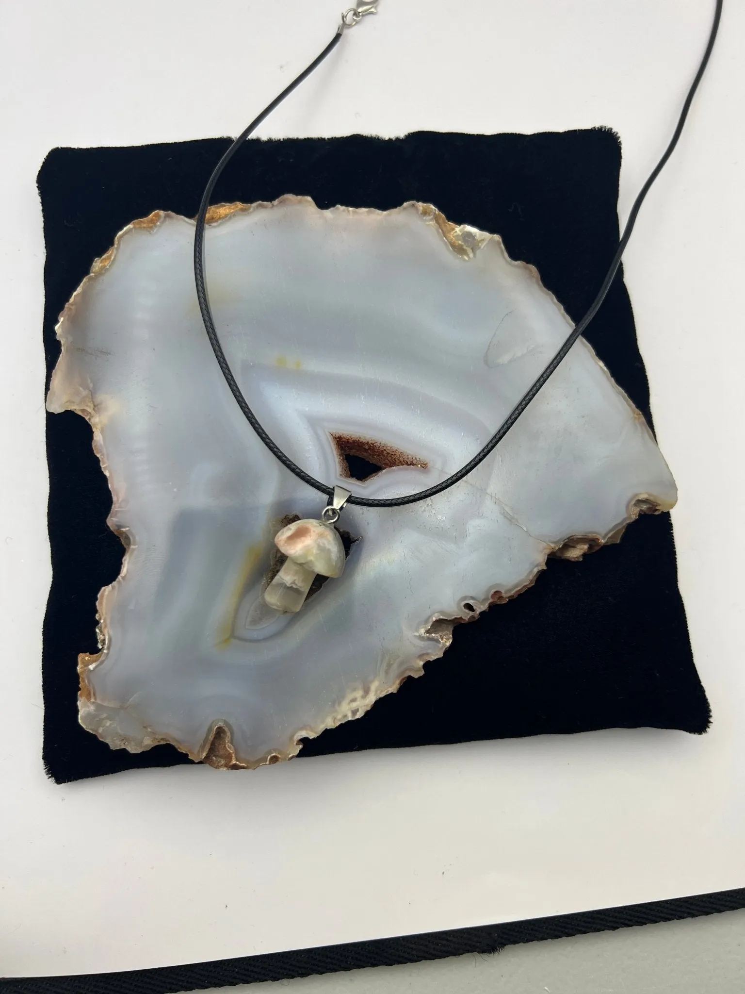 Gemstone Mushroom Pendant