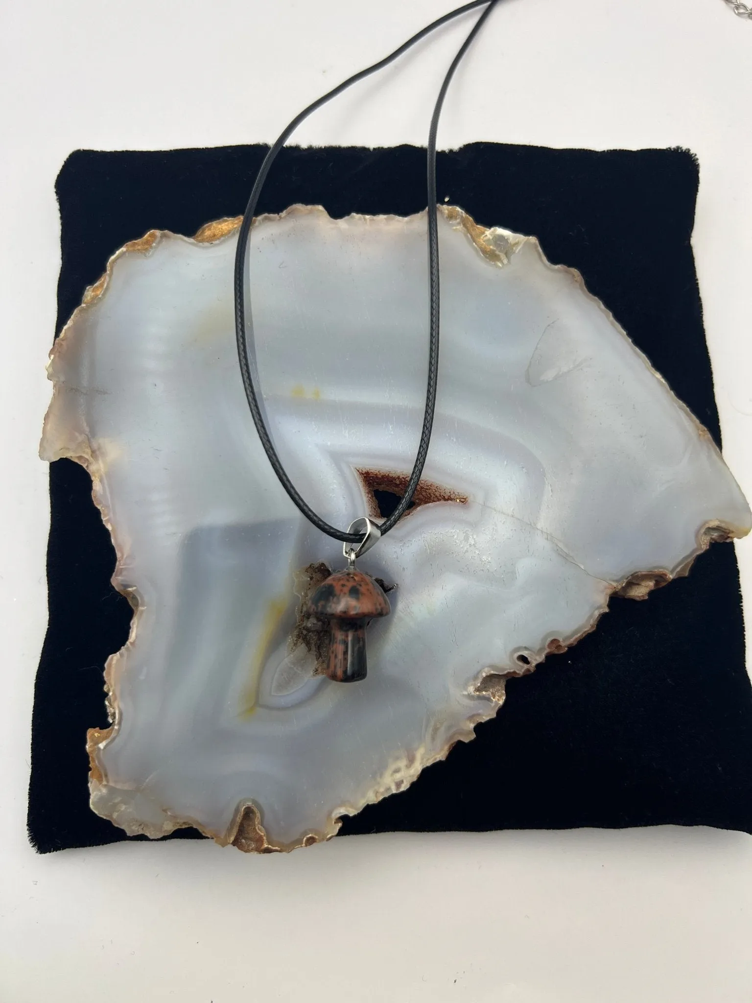 Gemstone Mushroom Pendant
