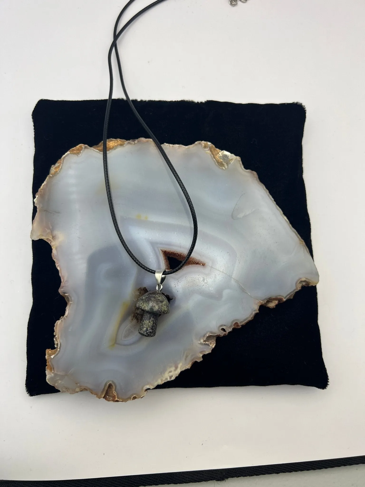 Gemstone Mushroom Pendant