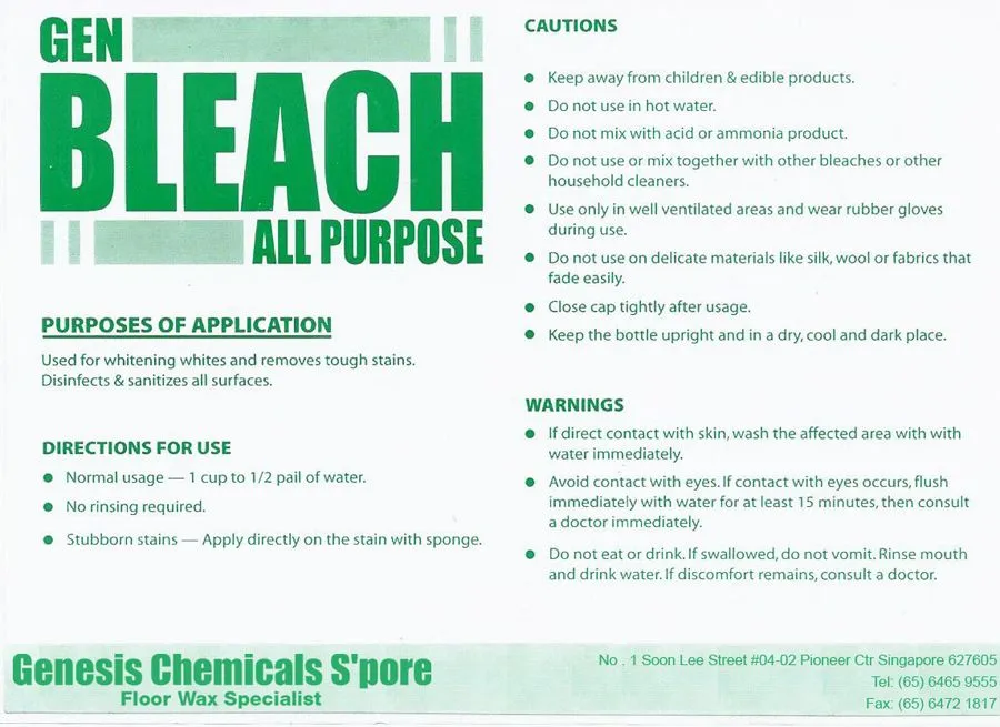 GEN BLEACH ALL PURPOSE -25L