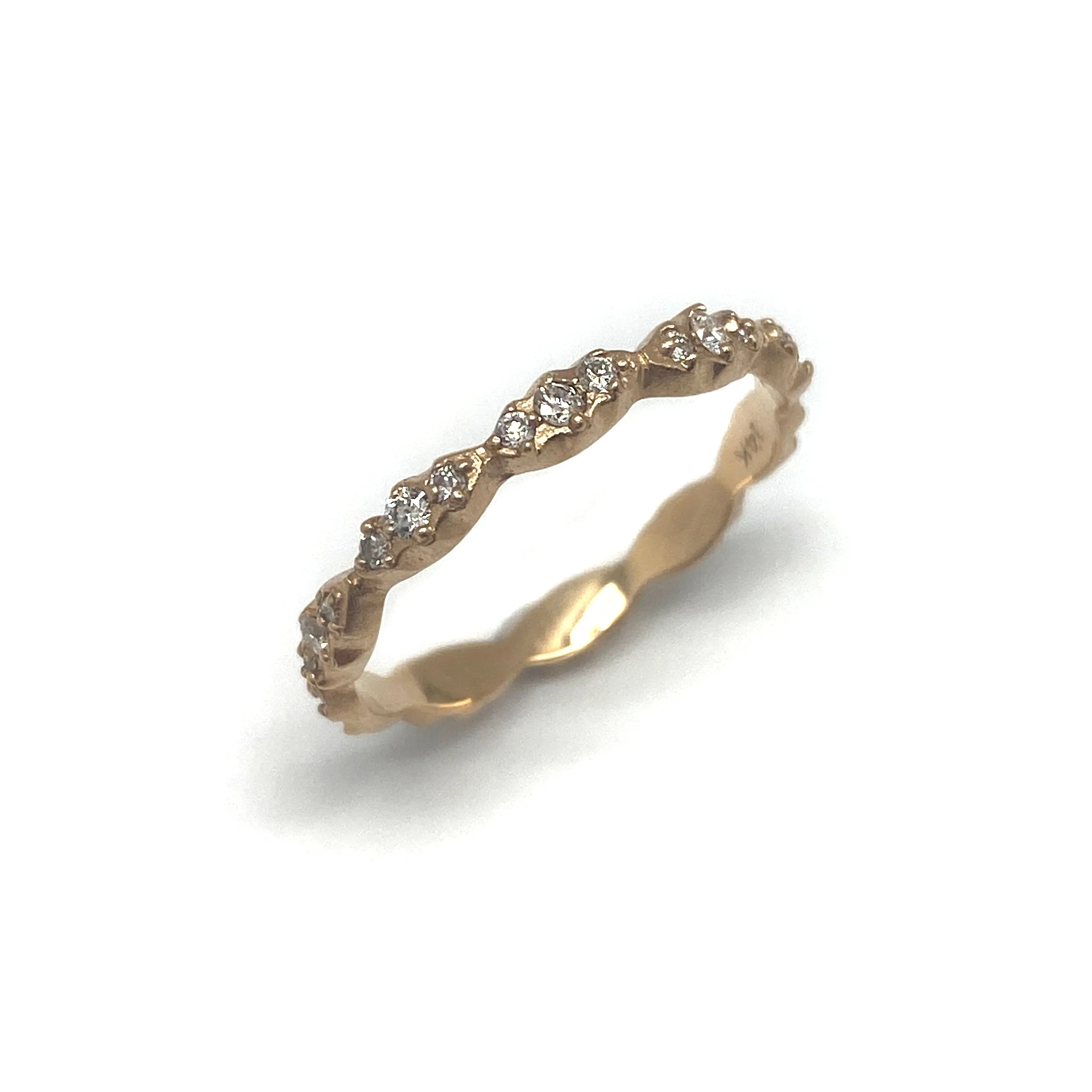 Gold and Diamond Band Ring