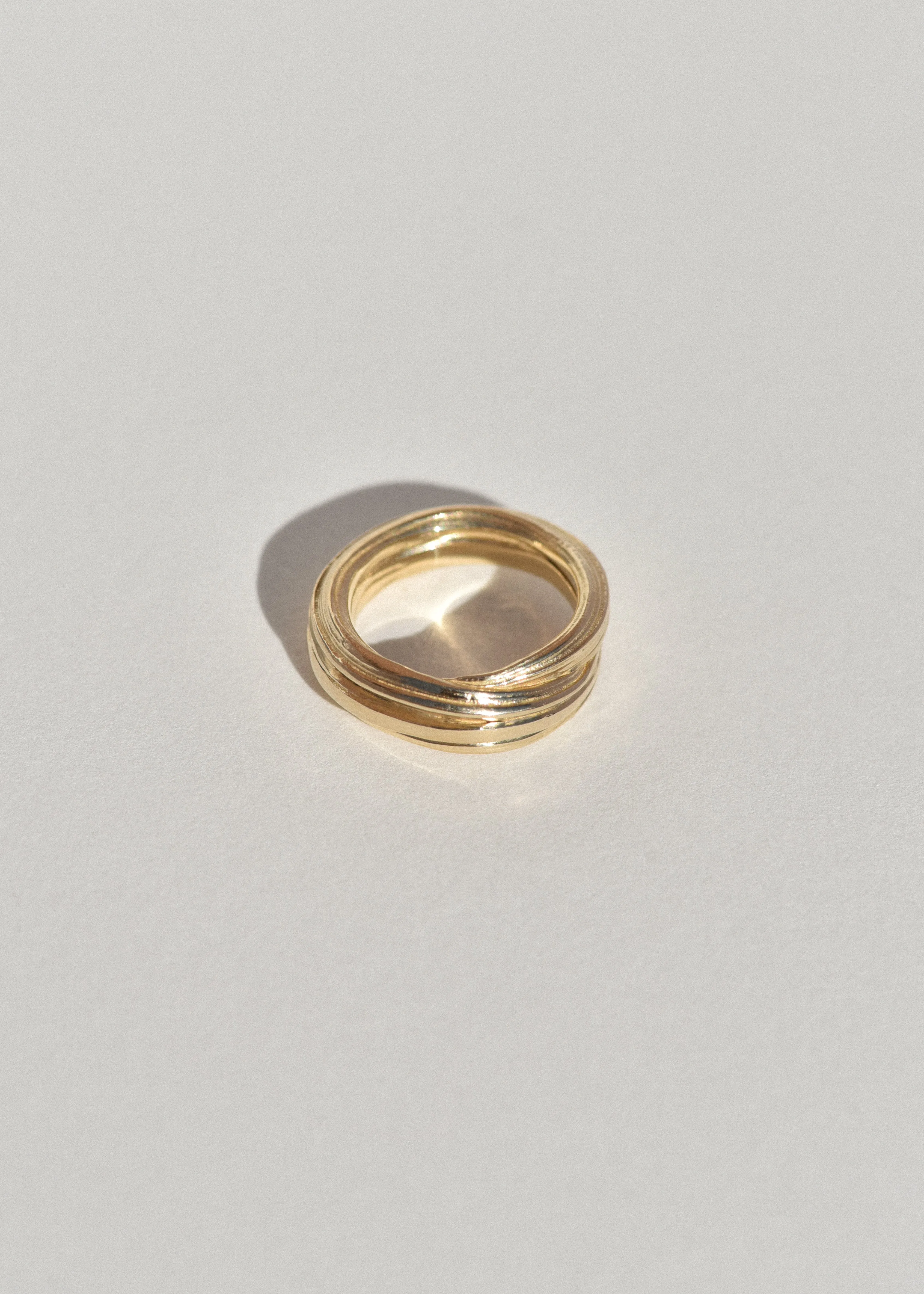 Gold Folded Pinky Ring