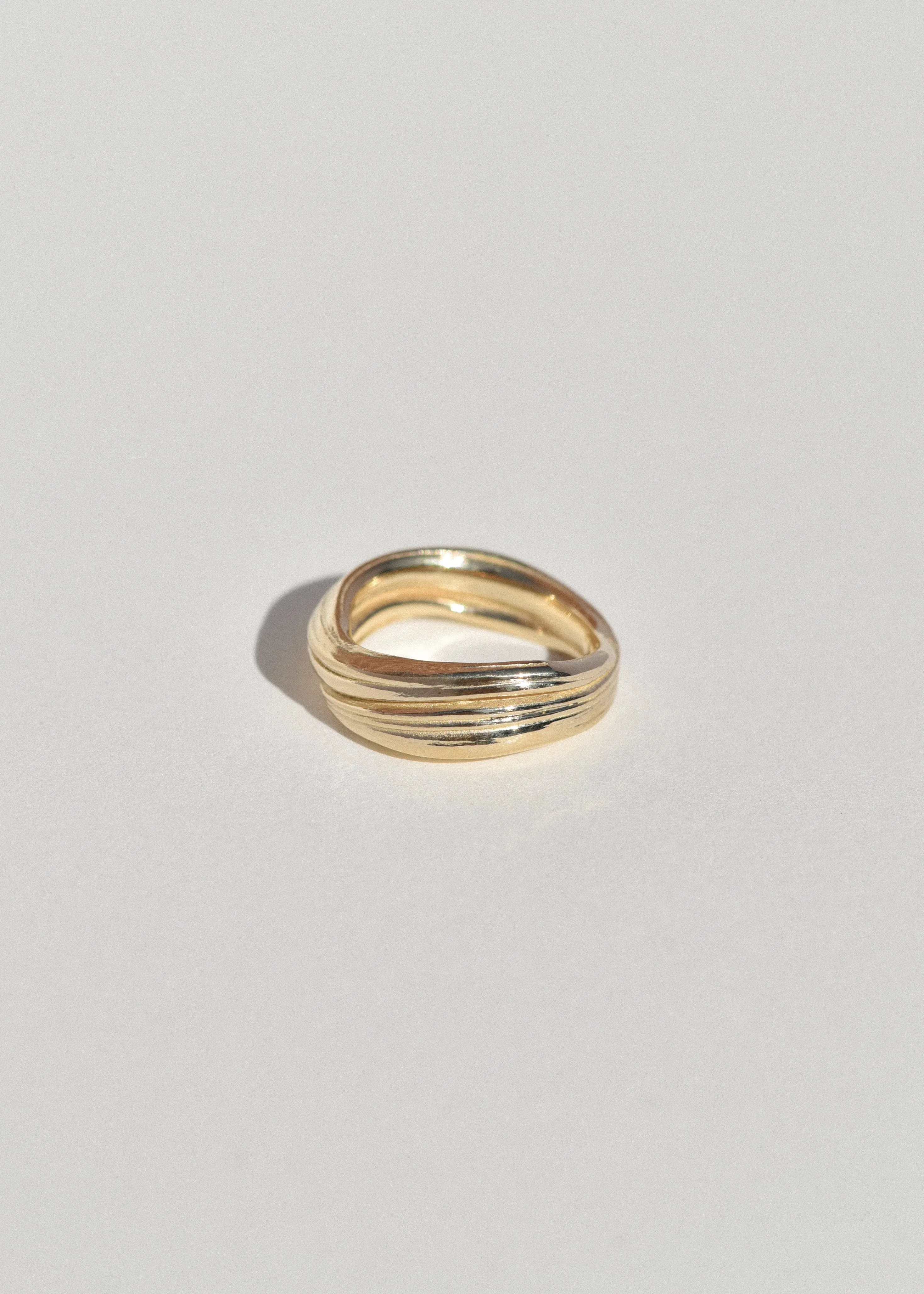 Gold Folded Pinky Ring