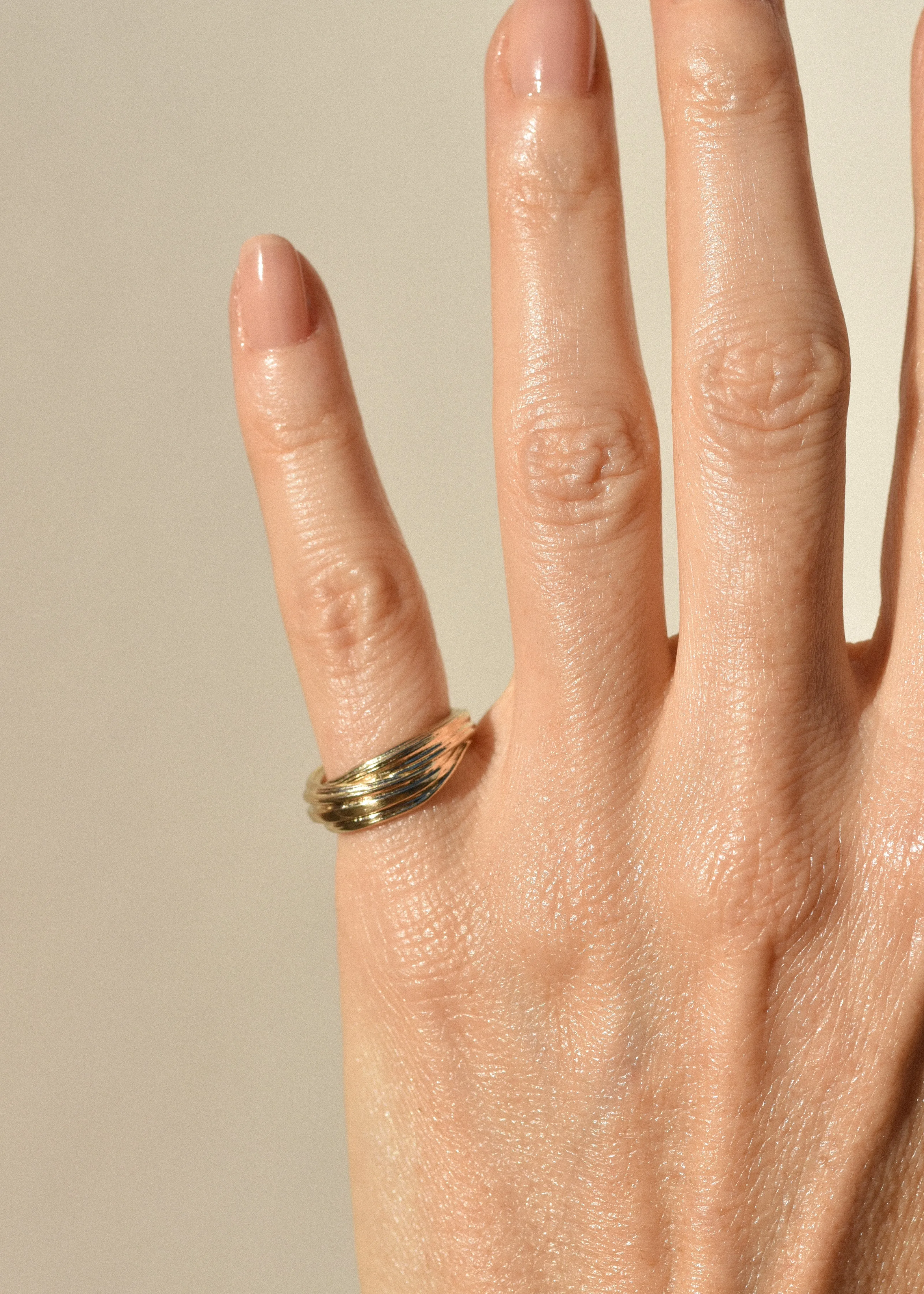 Gold Folded Pinky Ring