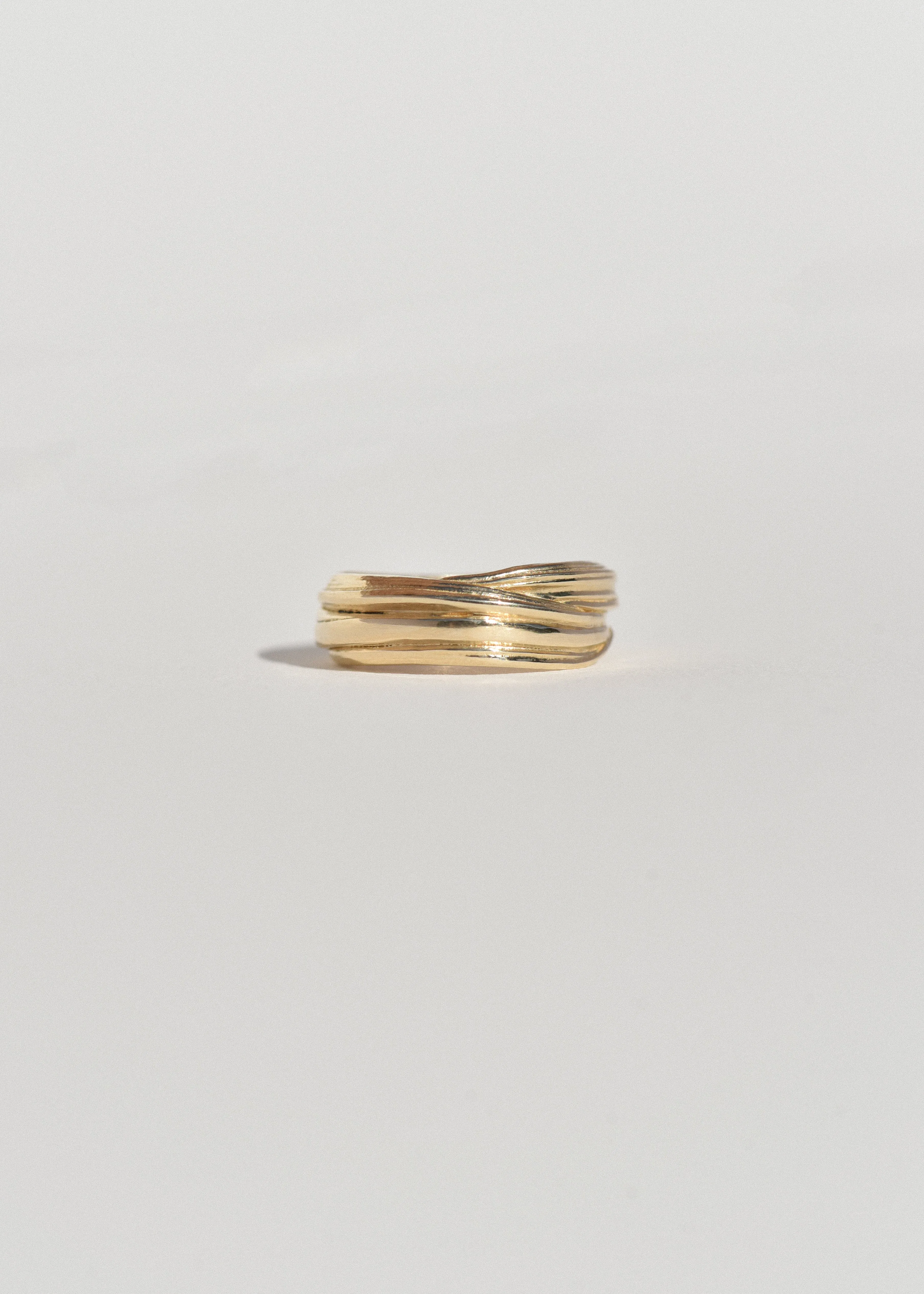 Gold Folded Pinky Ring