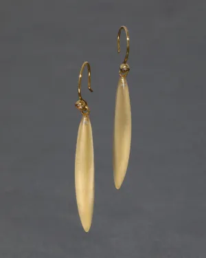 Gold Lucite Sliver Wire Earring