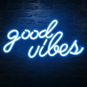 Good Vibes Neon Sign for Bedroom Wall Decor Entertain Your Eyes and Enlighten Your Life!