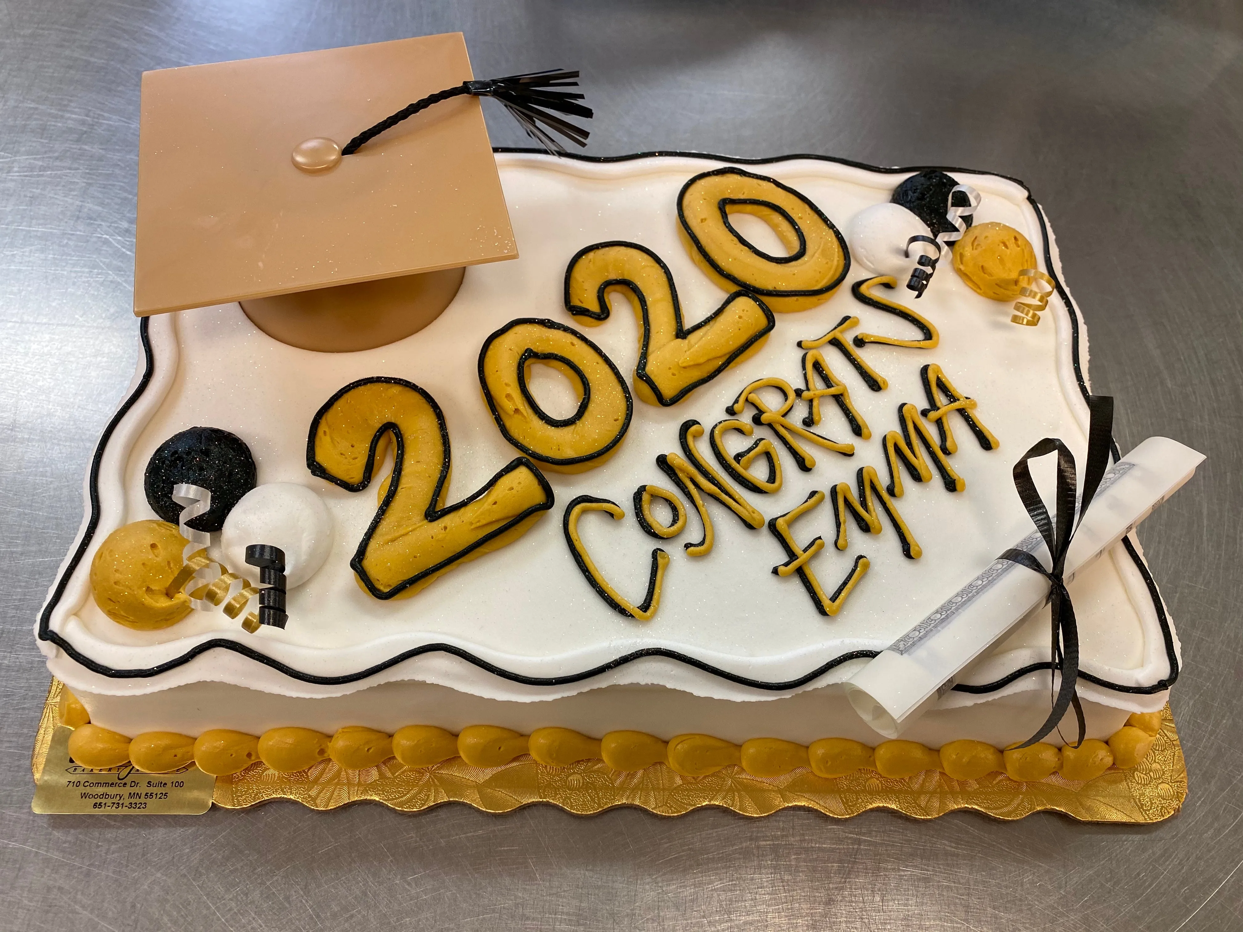 Graduation Bold Grad Year with Balloons Sheet Cake