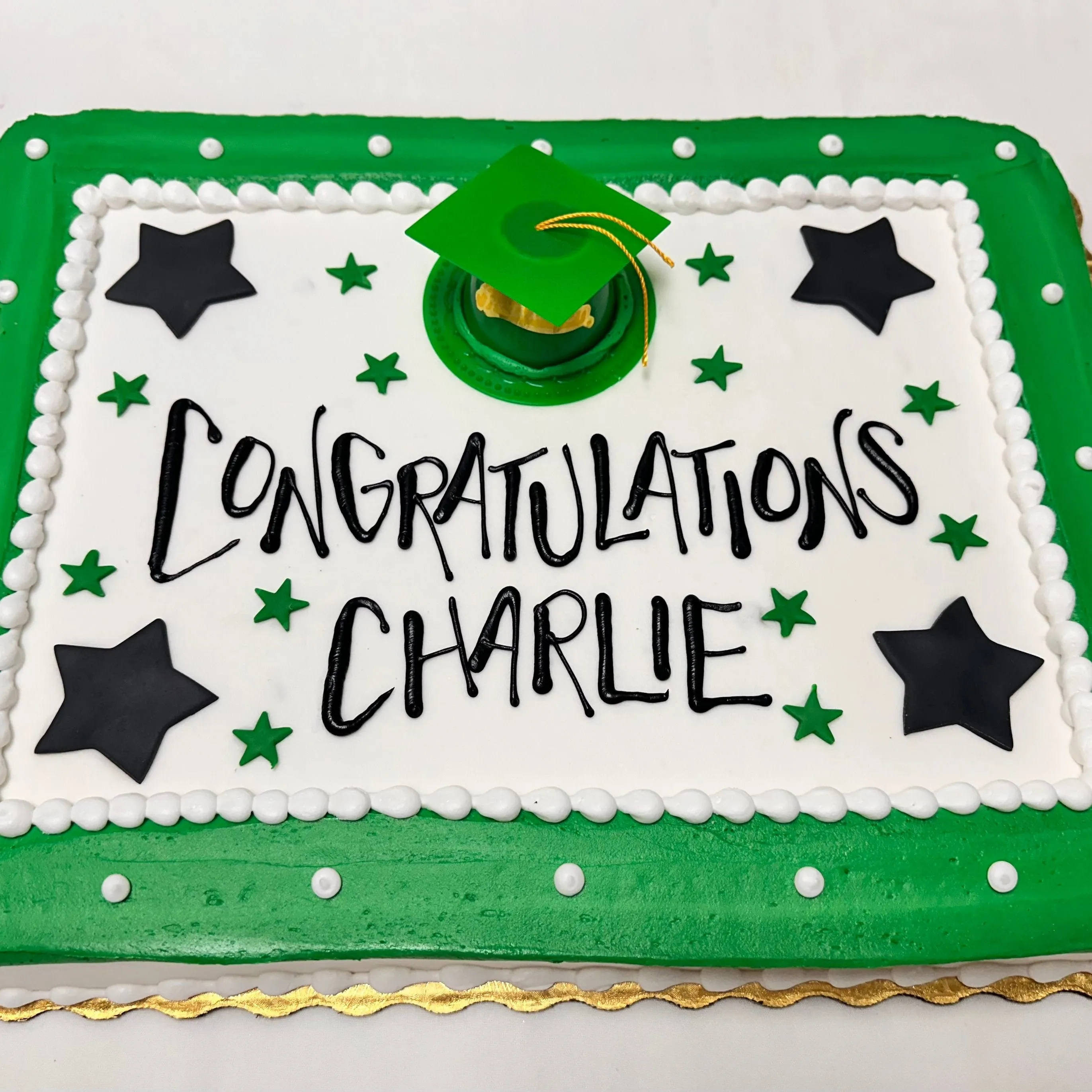 Graduation Grad Stars Sheet Cake