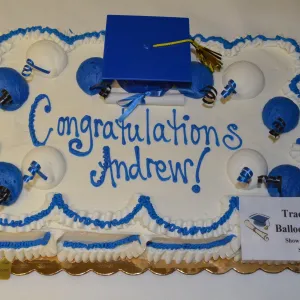 Graduation Traditional Balloon Sheet Cake
