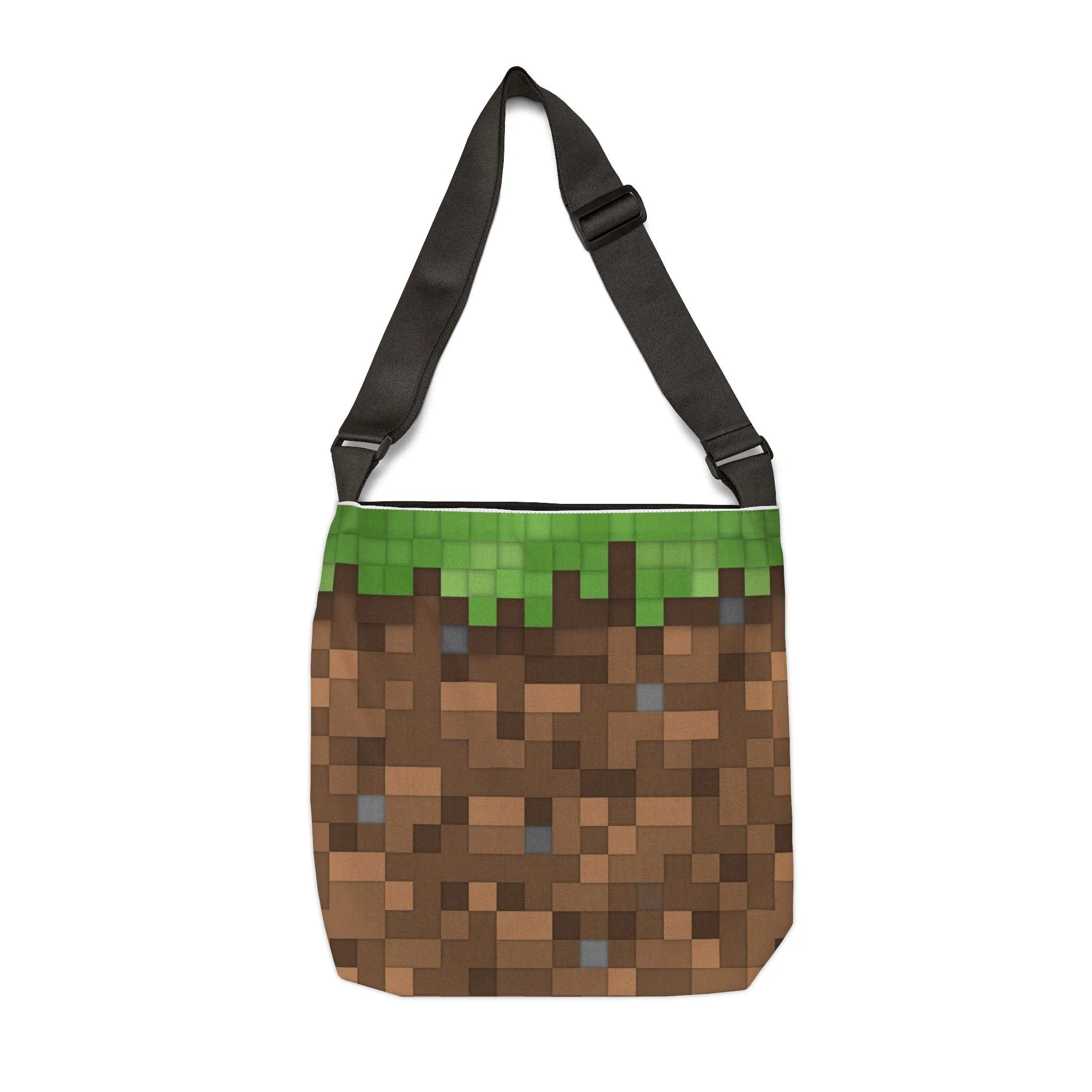 Grass Block Adjustable Tote Bag
