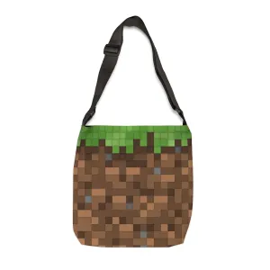 Grass Block Adjustable Tote Bag