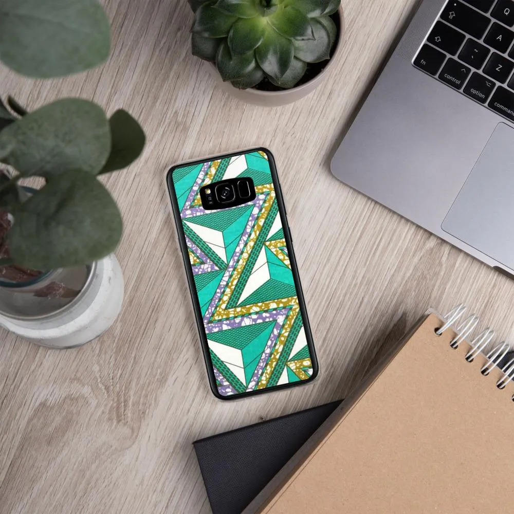 Green African Print Samsung Case