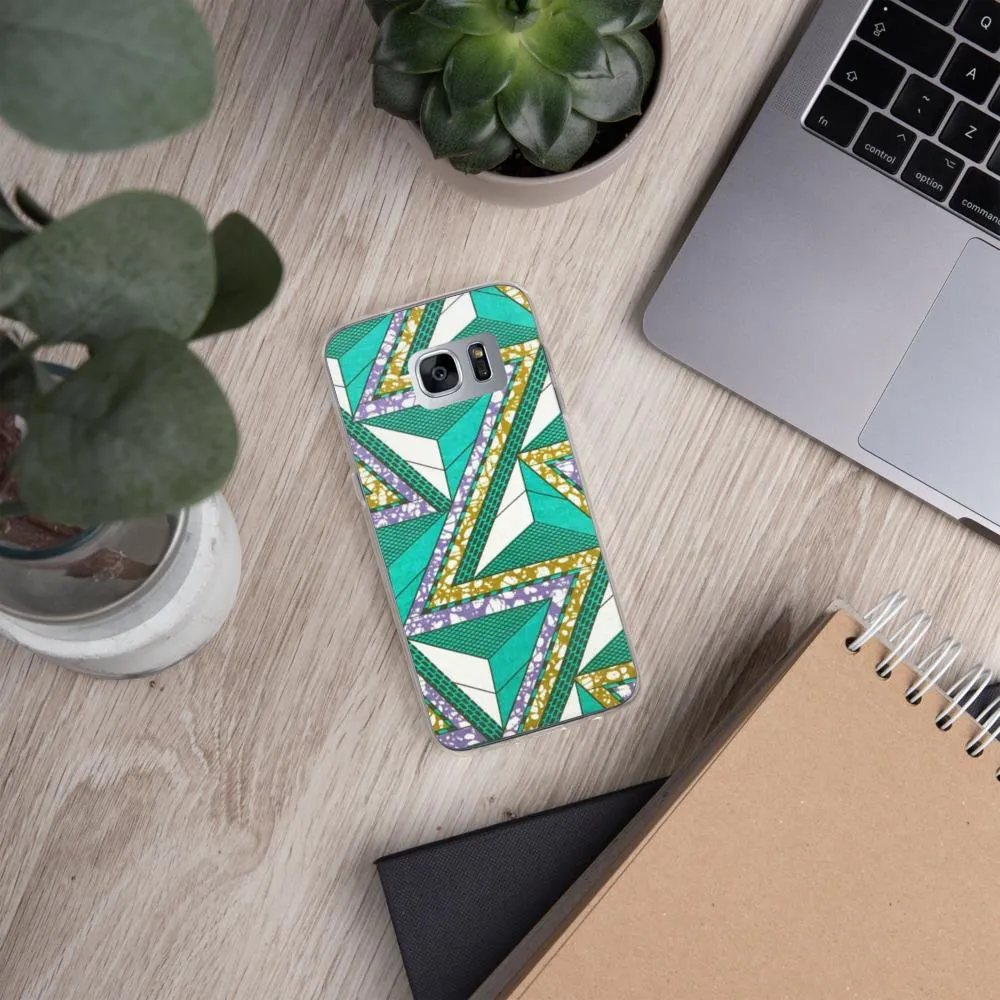 Green African Print Samsung Case