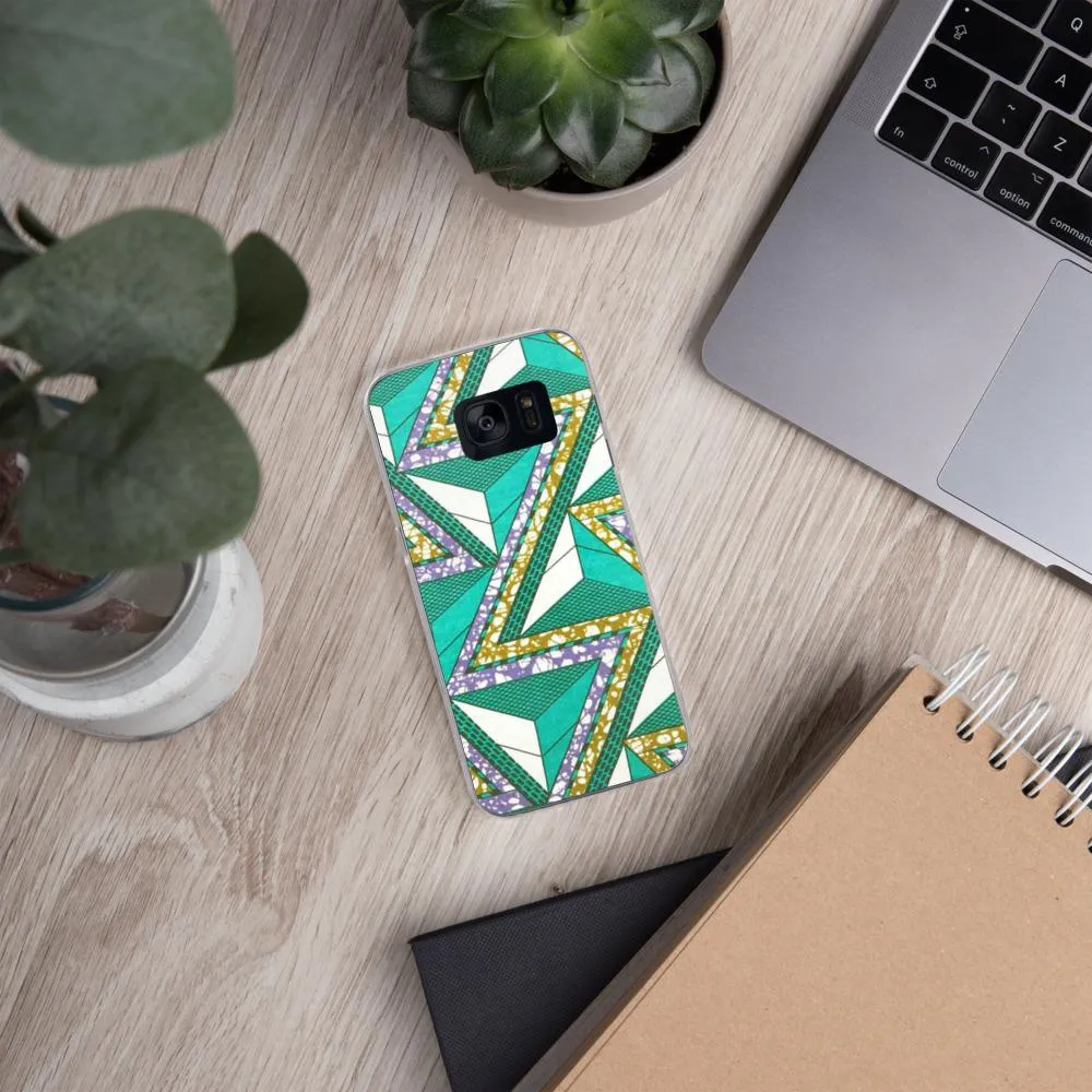 Green African Print Samsung Case