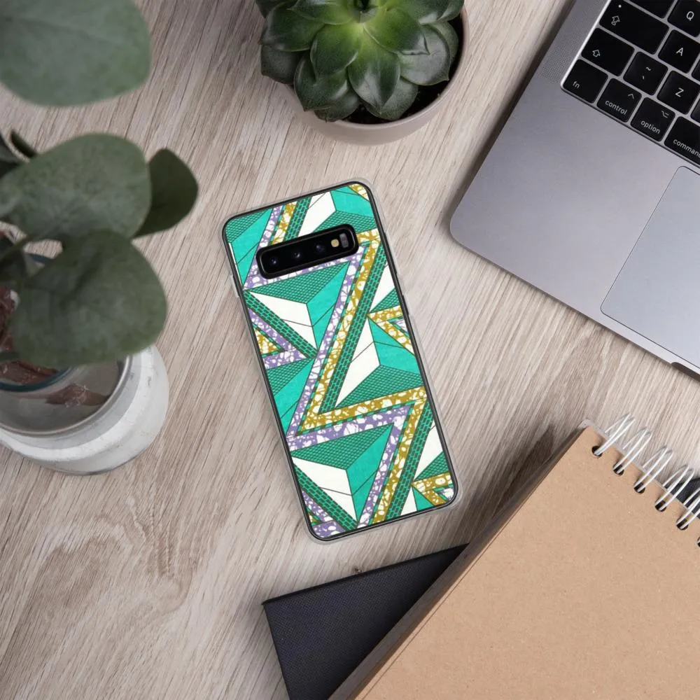 Green African Print Samsung Case