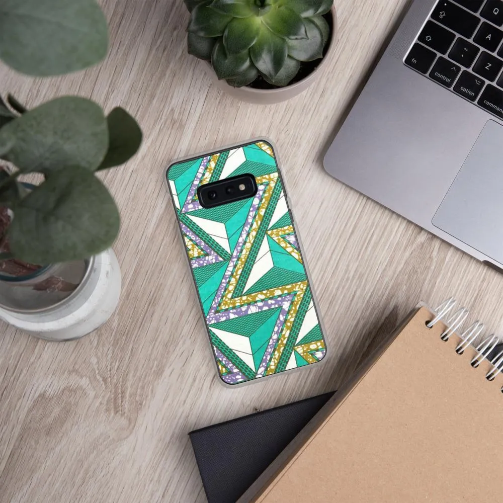 Green African Print Samsung Case