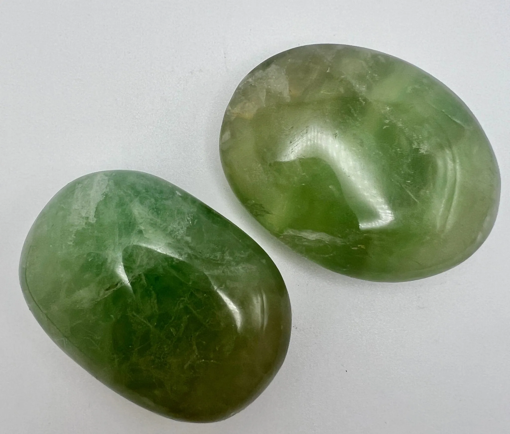 Green Fluorite Palm Stone