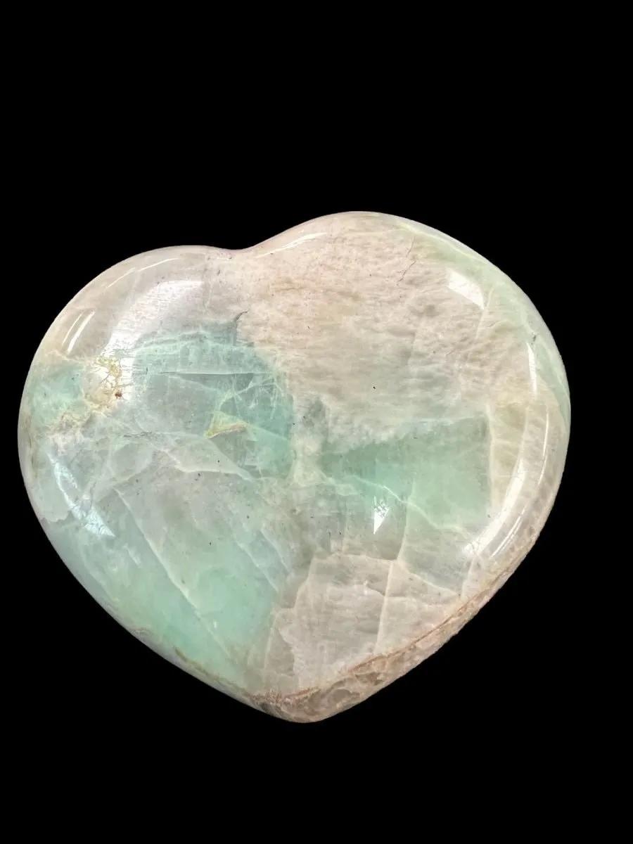Green Moonstone Heart