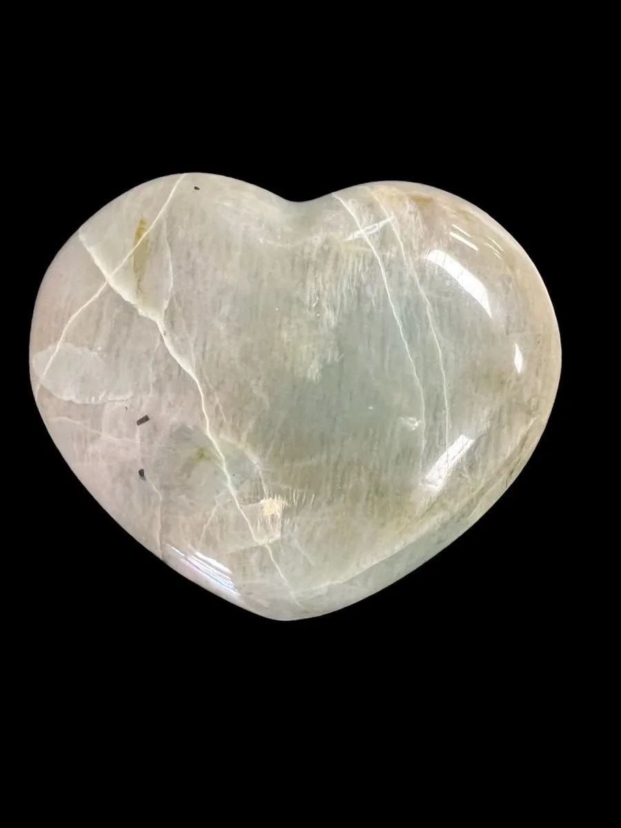 Green Moonstone Heart