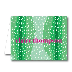 Green Spotty Folded Notecard