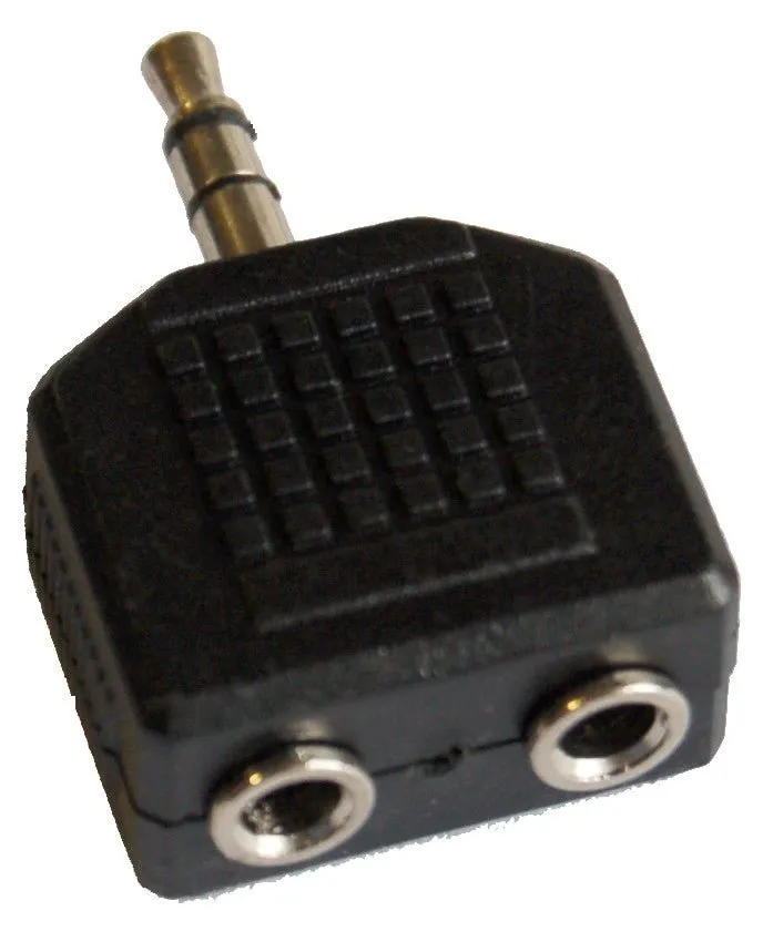 GRF 2X 1/8 (FEMALE) TO 1/8 (MALE STEREO) ADAPTOR