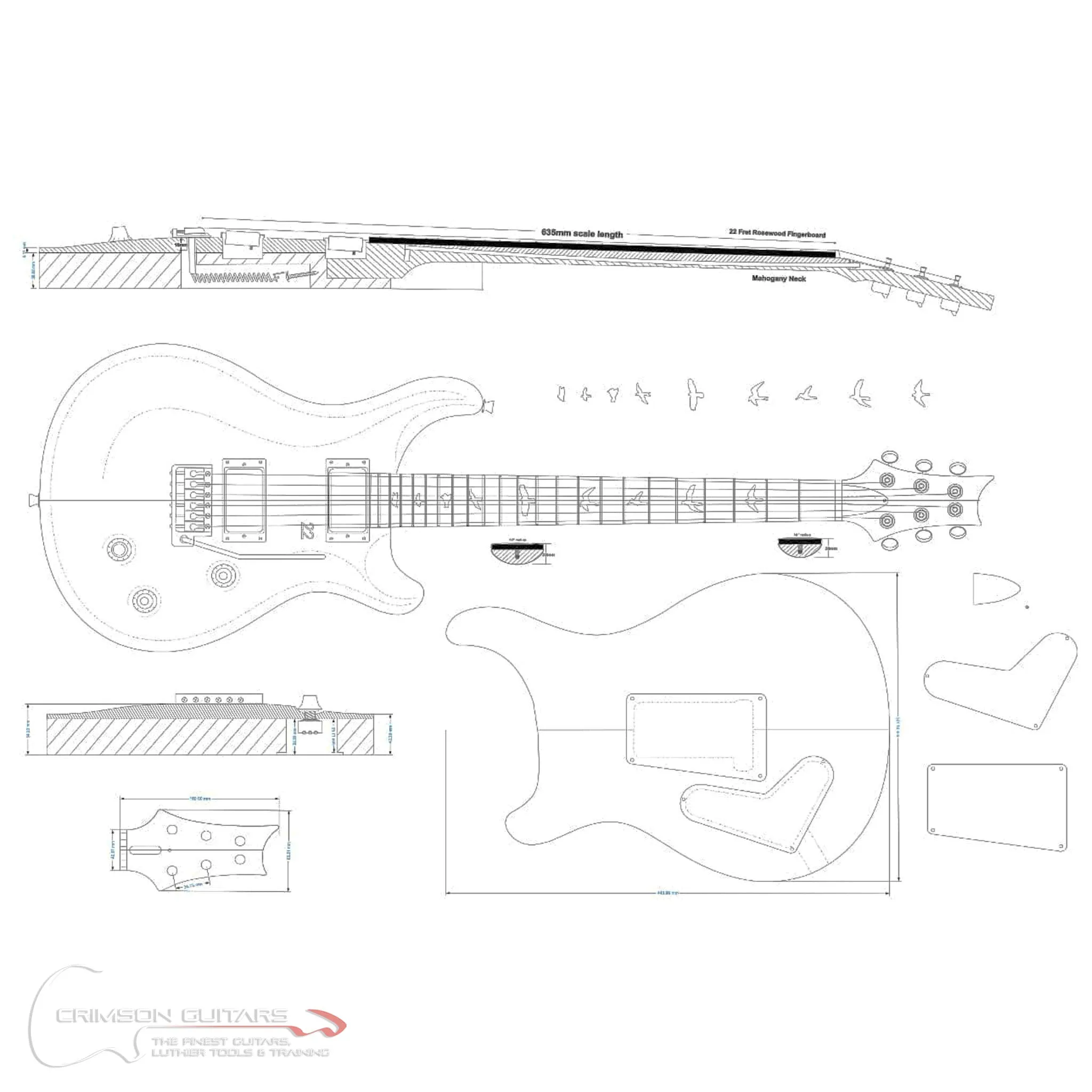 Guitar Plans - PRS-Type Custom 22