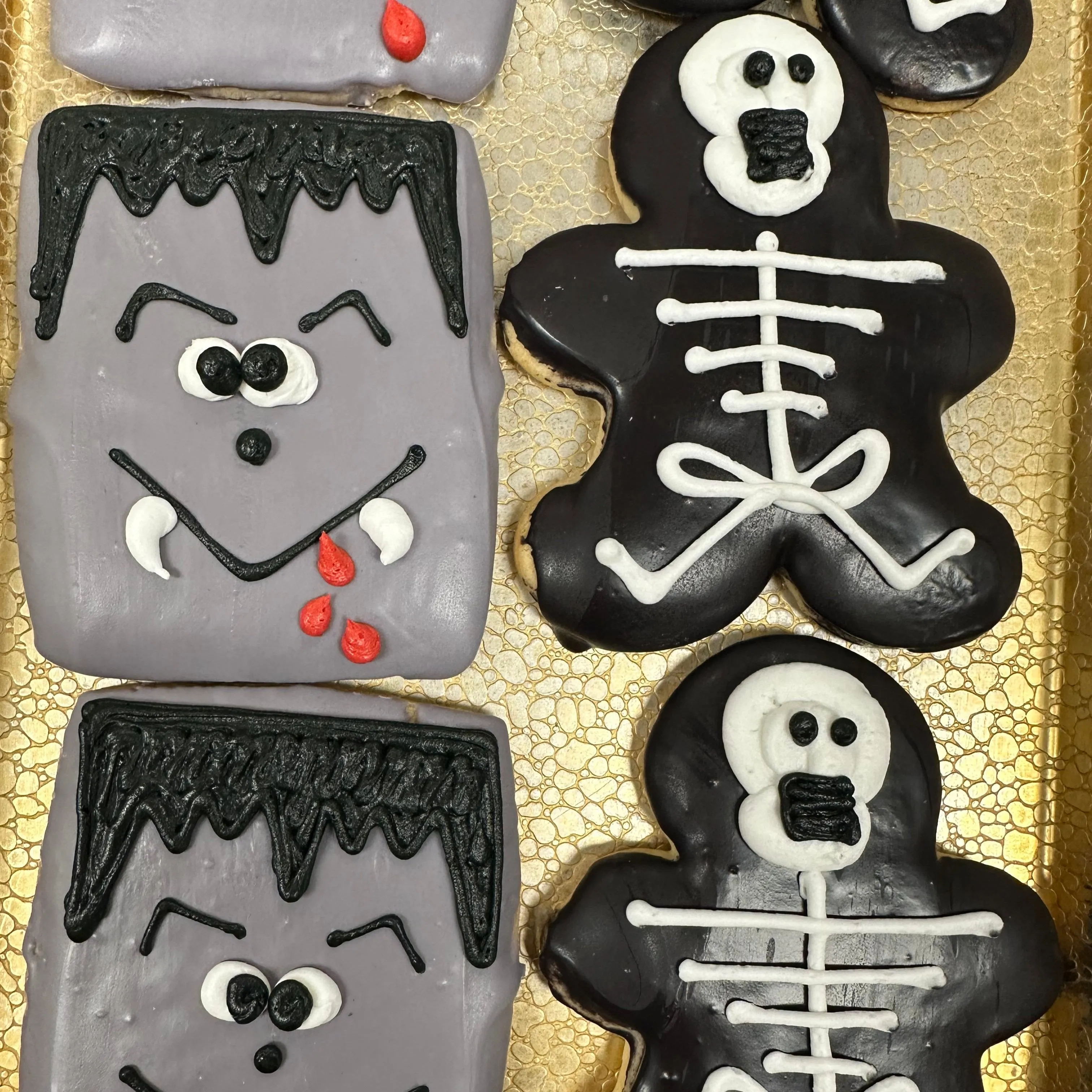 Halloween Skeleton or Dracula Cookie