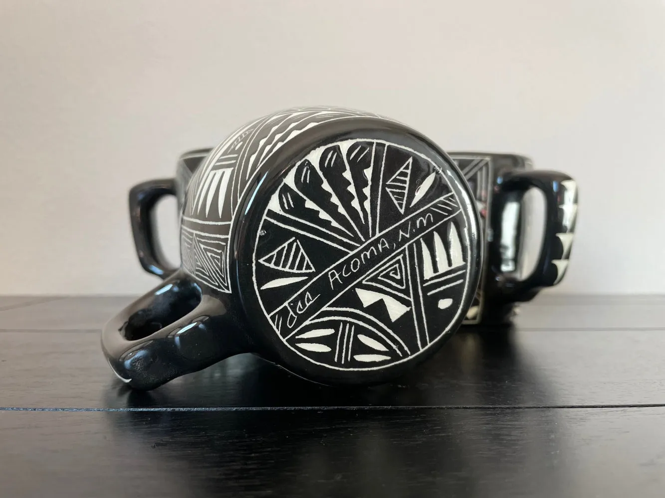 Hand Etched and Painted Mugs