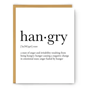 Hangry Definition - Everyday Card