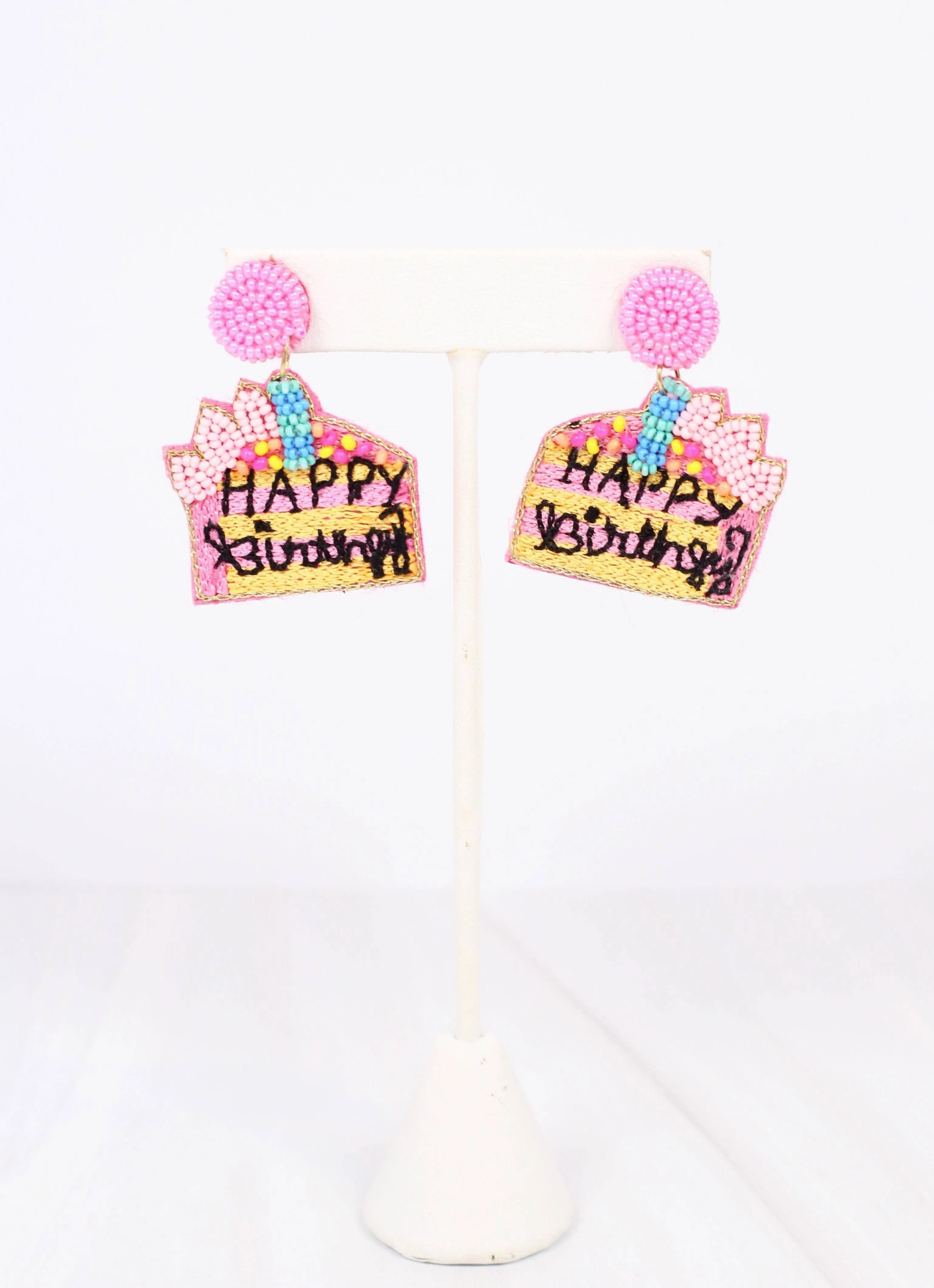 Happy Birthday Cake Earrings