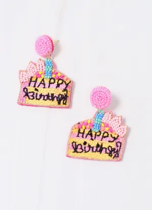Happy Birthday Cake Earrings