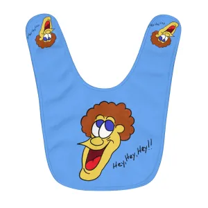 Hey, Hey, Hey!! light blue Fleece Baby Bib