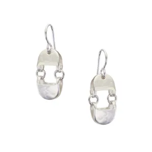 Hinged and Folded Oval Rings Wire Earring
