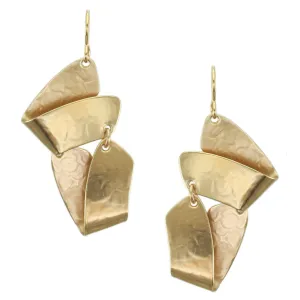 Hinged Folded Arcs Wire Earrings
