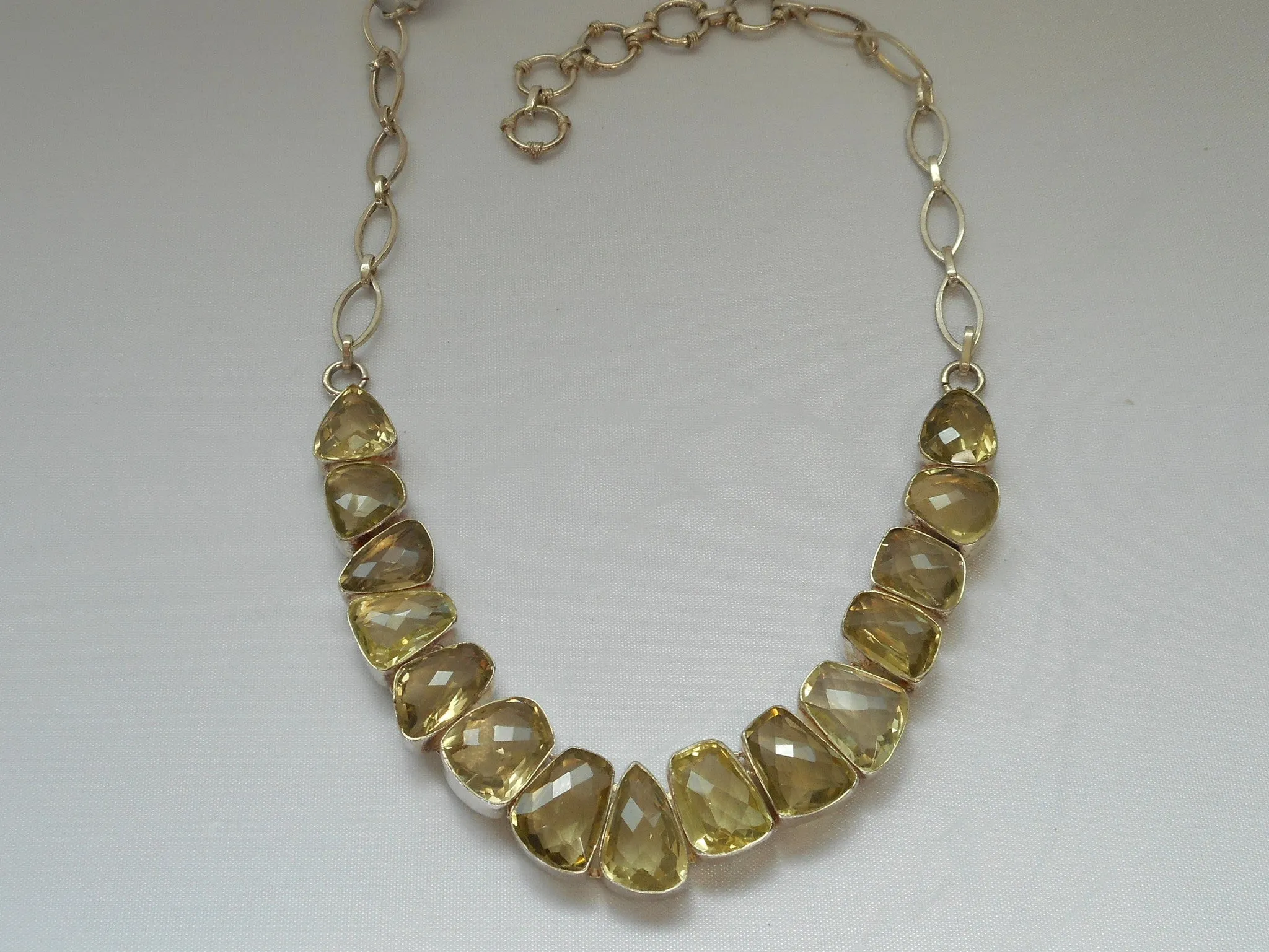 *Honey Citrine Quartz Crystal Gemstones Necklace 2