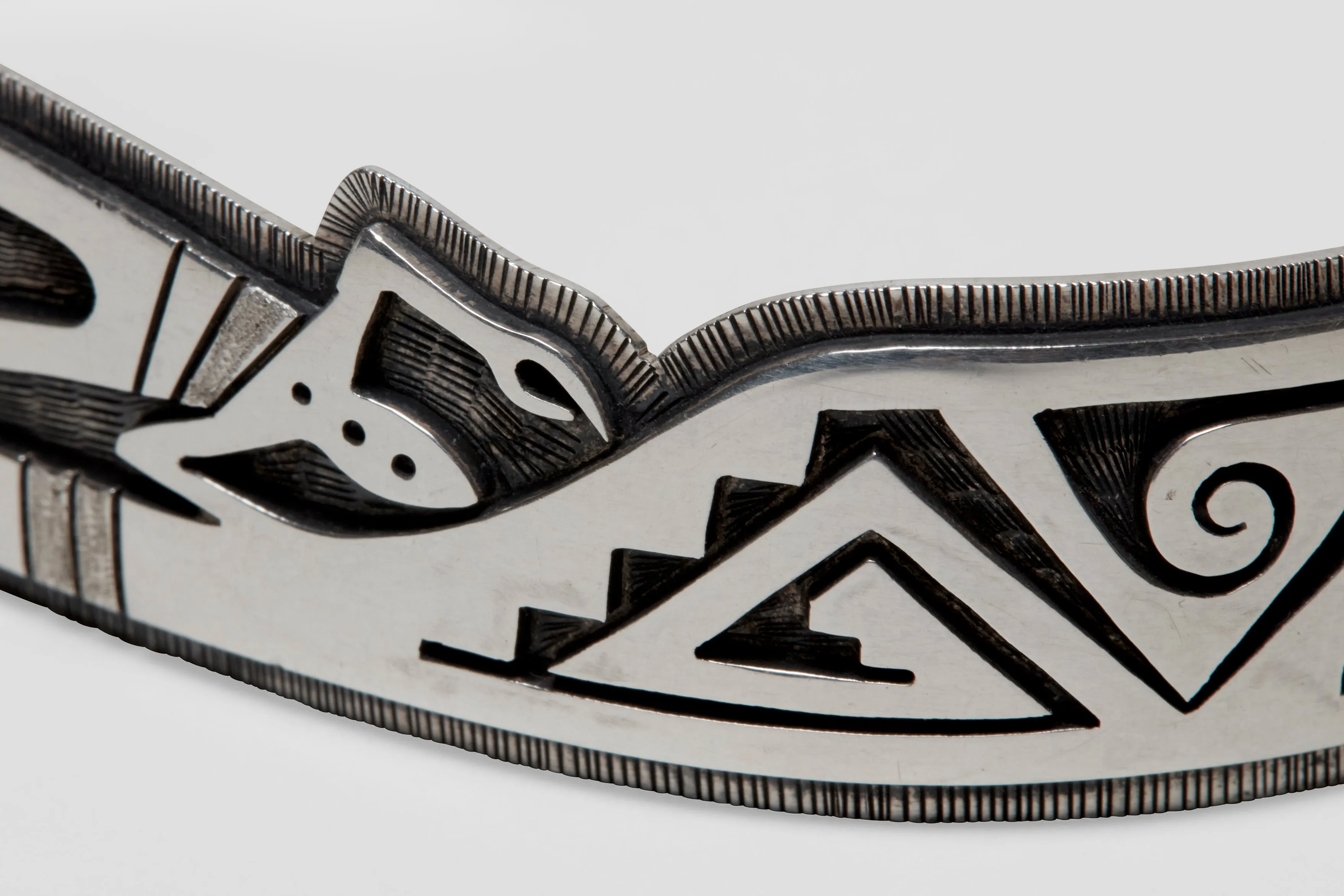 Hopi Sterling Overlay Cuff