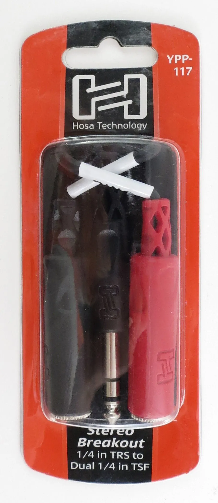 Hosa Technology, YPP-117, Stereo Breakout 1/4 in TRS to Dual 1/4 in TSF