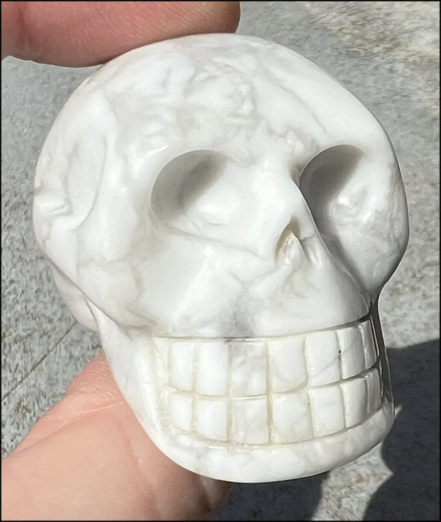Howlite CRYSTAL SKULL - Combat Negativity, Promote Calm Communication