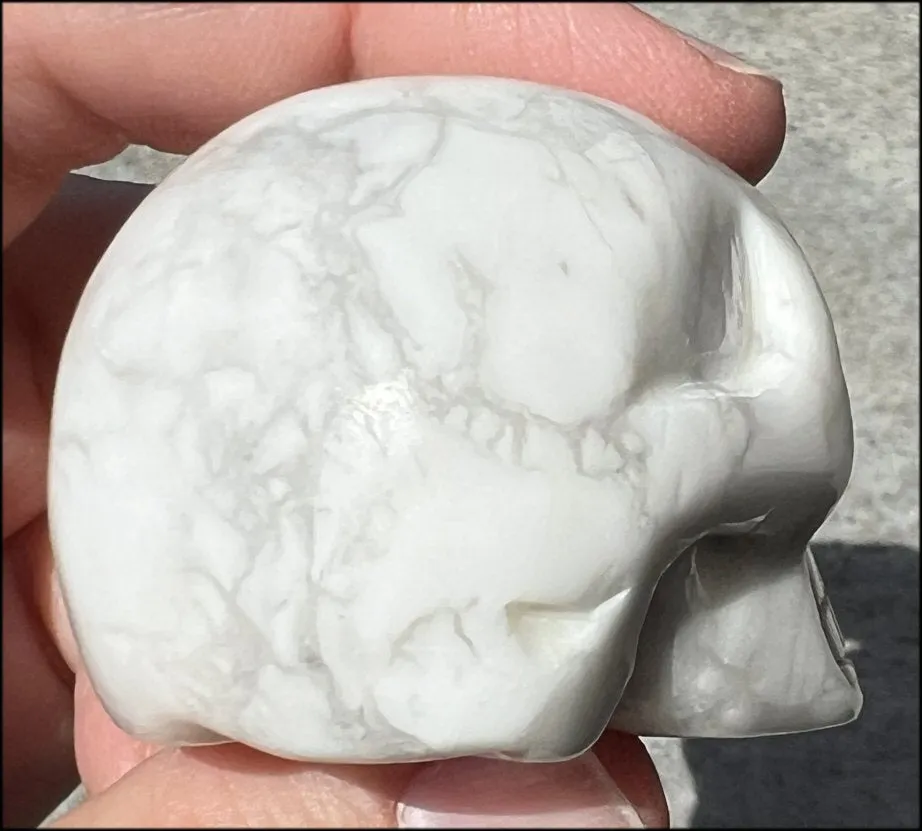 Howlite CRYSTAL SKULL - Combat Negativity, Promote Calm Communication