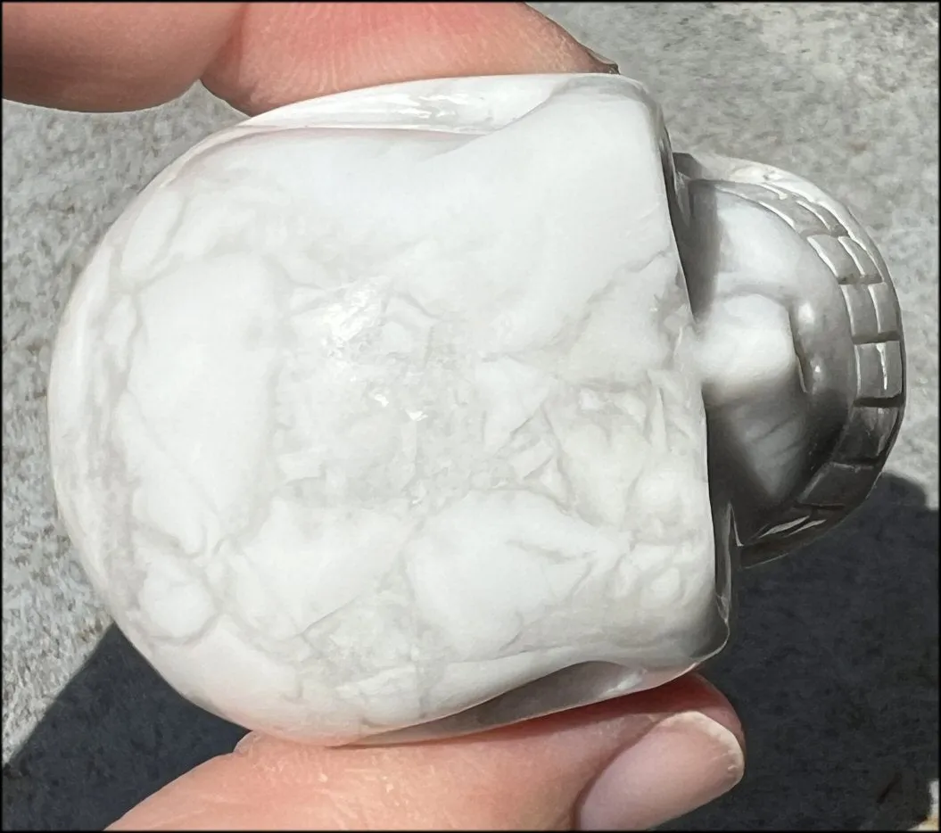 Howlite CRYSTAL SKULL - Combat Negativity, Promote Calm Communication