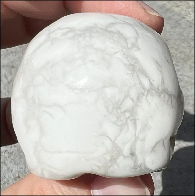 Howlite CRYSTAL SKULL - Combat Negativity, Promote Calm Communication