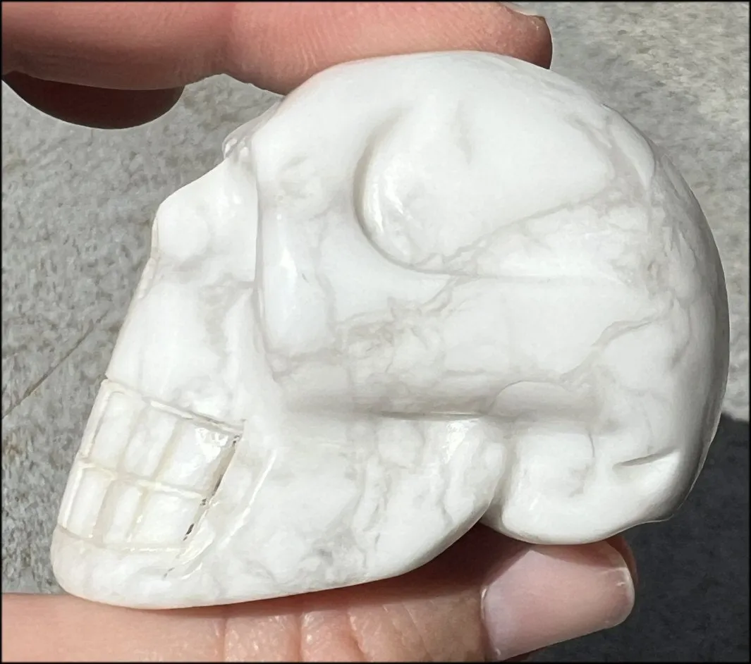 Howlite CRYSTAL SKULL - Combat Negativity, Promote Calm Communication