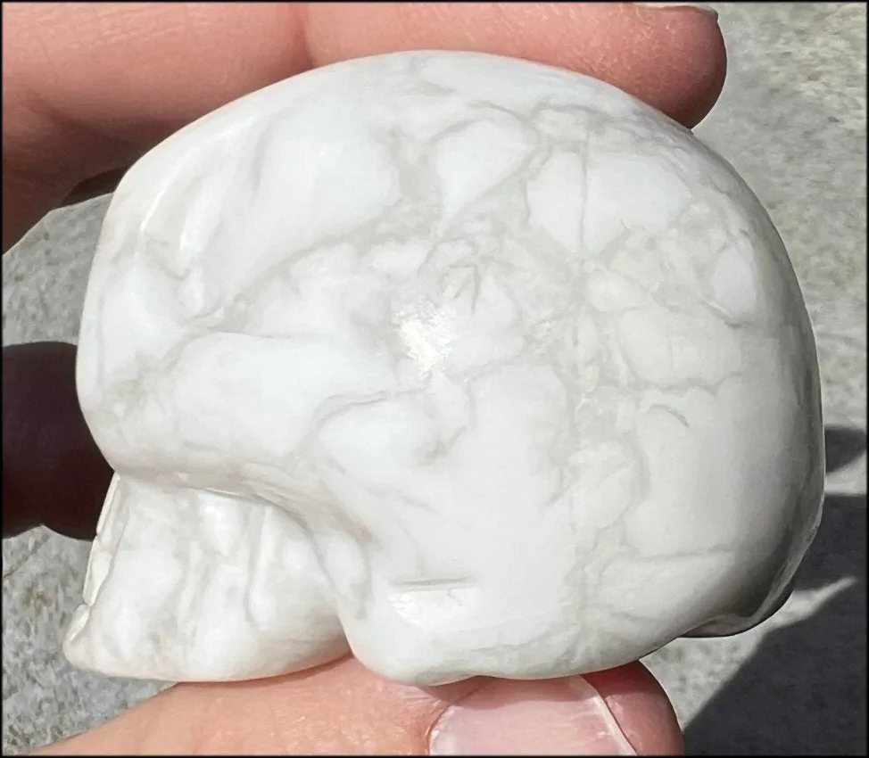 Howlite CRYSTAL SKULL - Combat Negativity, Promote Calm Communication